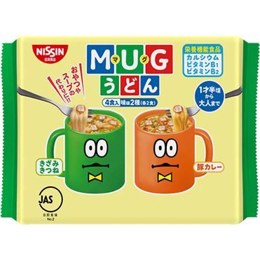 Nissin “MUG Udon” 2 Geschmacksrichtungen, Don-be, Instant Udon, 94g