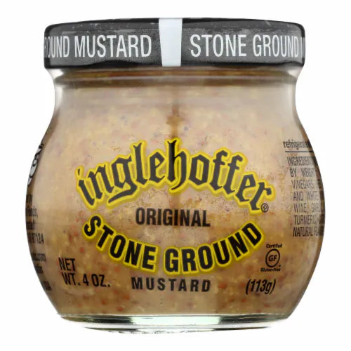 INGLEHOFFER Mustard STONE GROUND 4 OZ – Packung mit 12 Stück