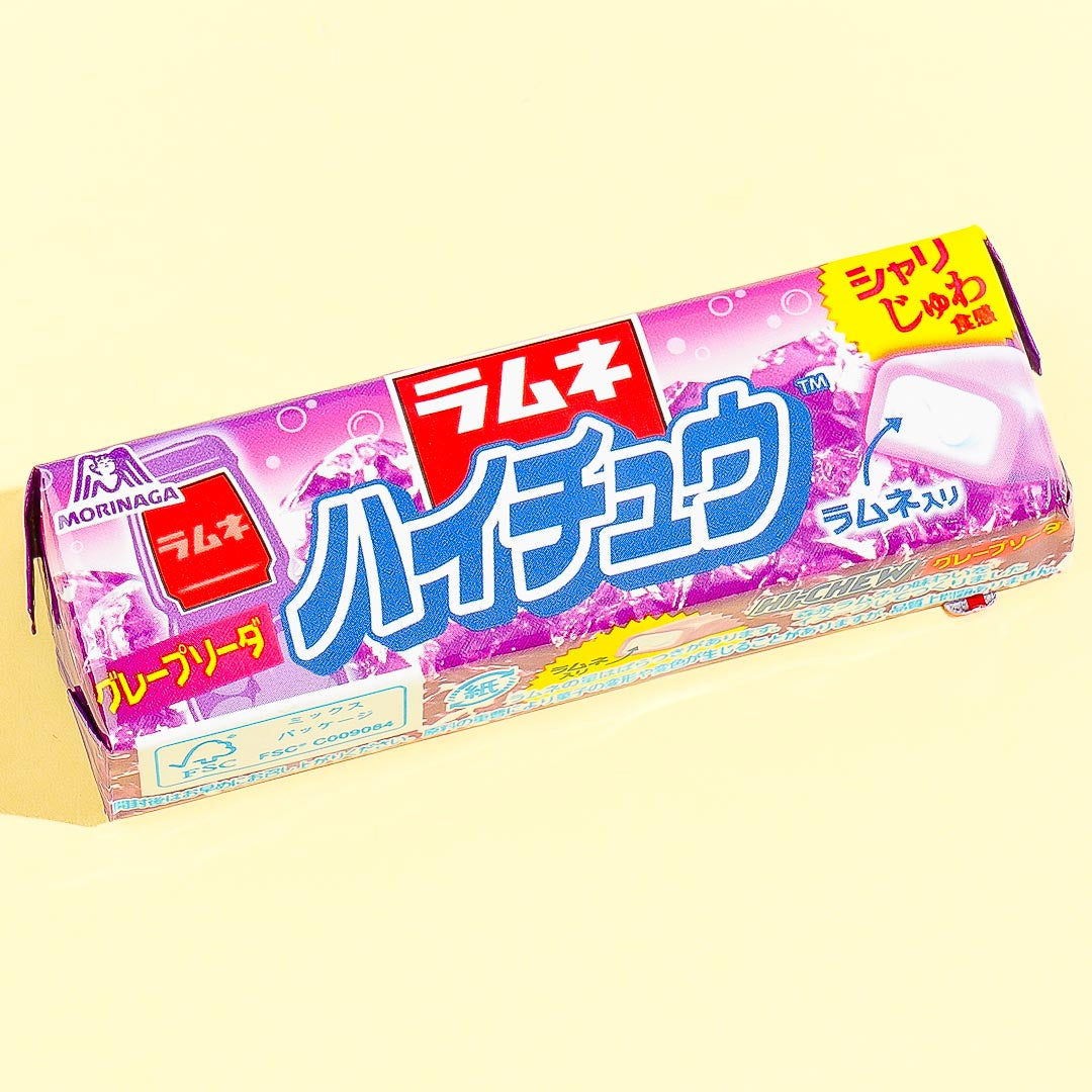 Hi-Chew Weich zum Kauen Süßigkeiten Ramune Traube Soda