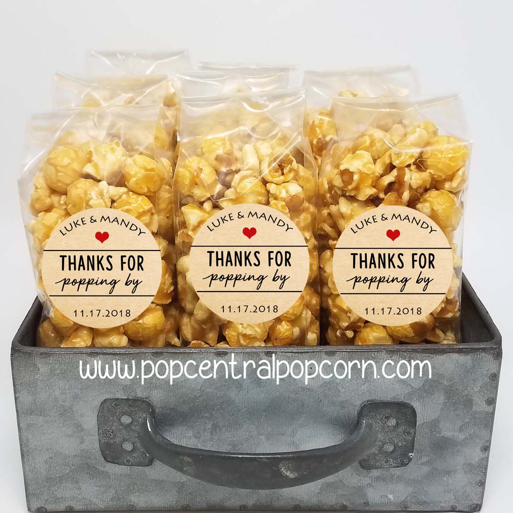 Kraft Hochzeit Popcorn Gefälligkeiten