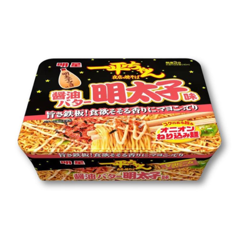 Myojo Ippei-chan Yakisoba Nudeln – Sojasauce & Mentaiko