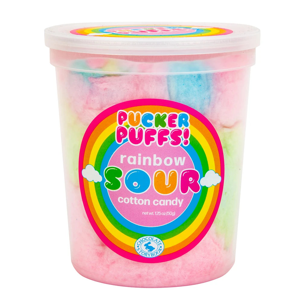 Pucker Puffs Regenbogen saure Baumwolle Süßigkeiten