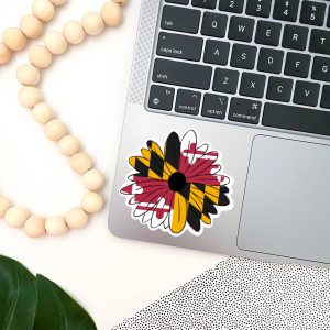 Jami Creates – Maryland Flag schwarze Augen susan Blume Aufkleber