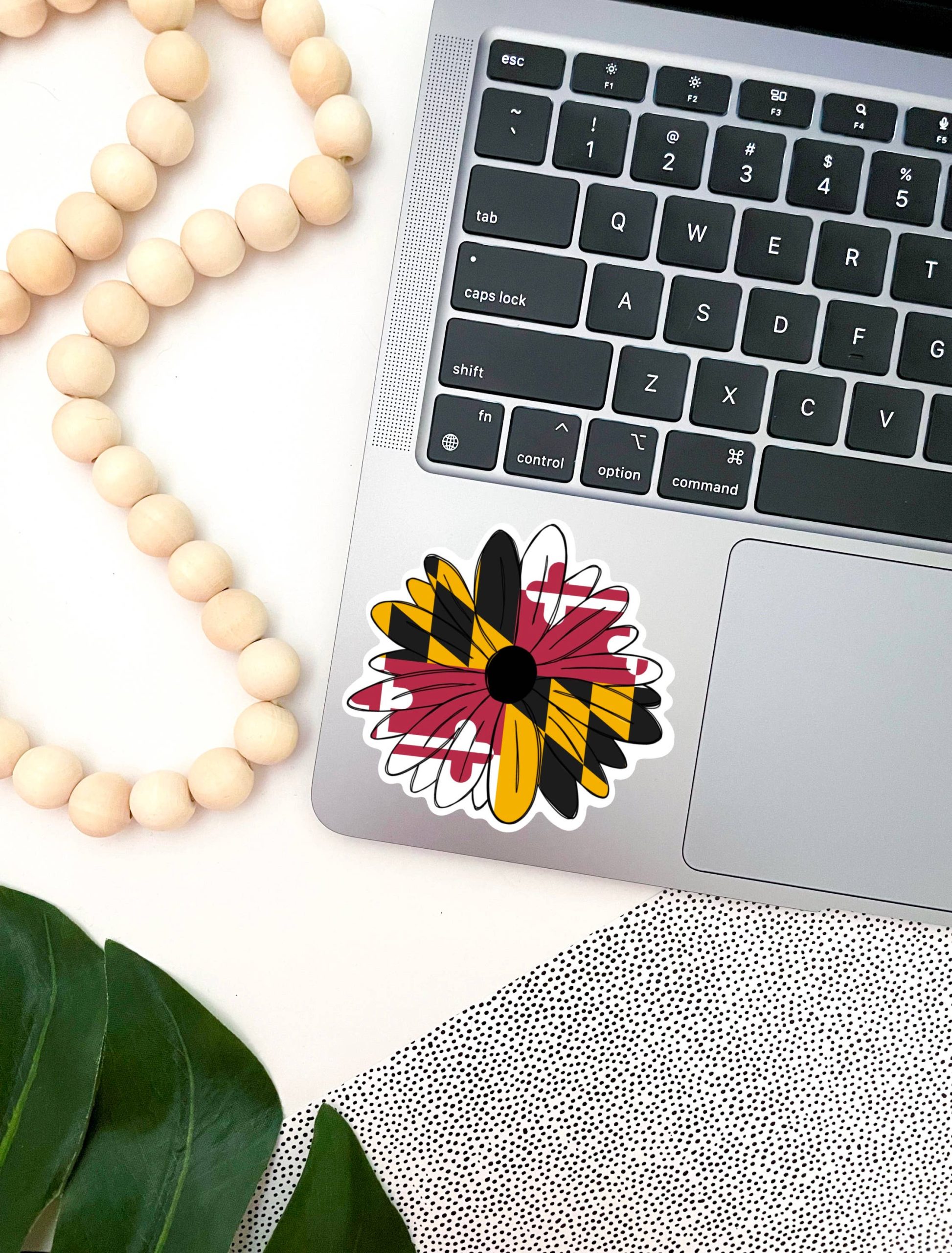 Jami Creates Maryland Flagge schwarz Auge Susan Blume Aufkleber