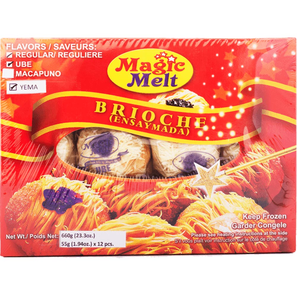 Magic Melt – Brioche (Ensaymada) Regular / UBE / Yema – 12 Stück – 660 G