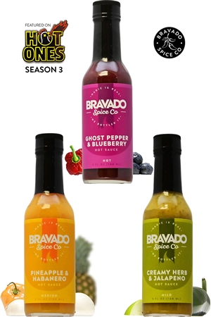Bravado Spice Co Fruchtige heiße Saucen 3er Packung