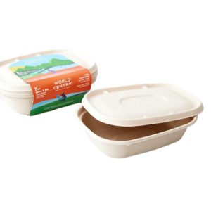 Weltzentral kompostierbare Behälter mit Deckeln 5 ct – Packung 12 – 32oz