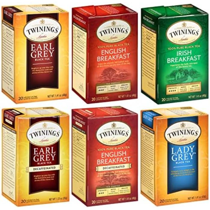 Twinings Tee-Vielfalt-Packung, 20 Beutel – Packung mit 6