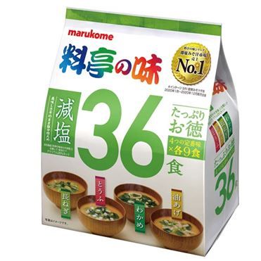 Marukome, Ryotei no Aji, Instant Miso Suppe, Leichtes Salz, 36 Portionen. 549g