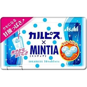 Asahi Mintia Calpis Geschmacksrichtung, kleine zuckerfreie Tafelbonbons, 7g, 50 Stück in1 Packung