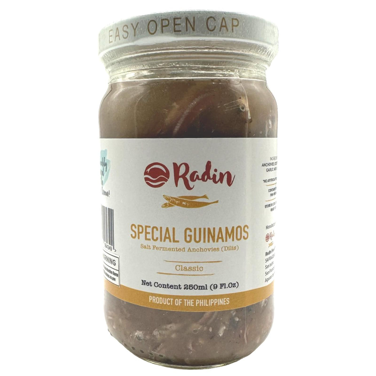 Radin – Special Guinamos – Salzfermentierte Sardellen (Dilis) – klassisch – 250 ML