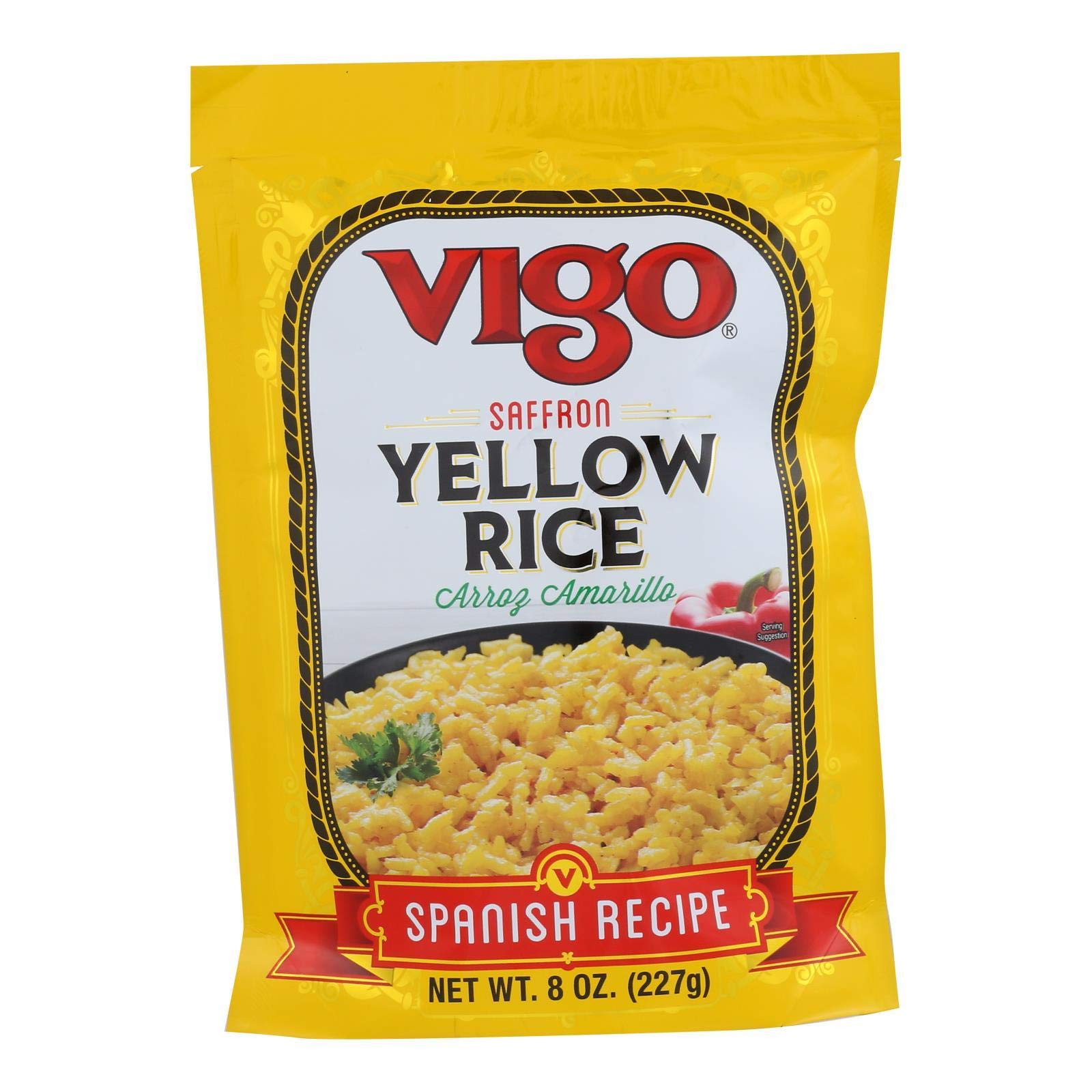 Vigo Reis gelb Stand Up Tasche 8 Oz – Packung mit 6