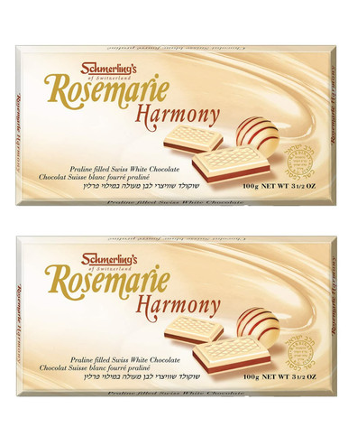 Schmerling's Rosemarie Harmony Swiss Weiße Schokolade Bar, Praline gefüllt, 3,5 oz (Packung mit 2)