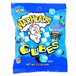 Warheads Blaue Himbeerwürfel
