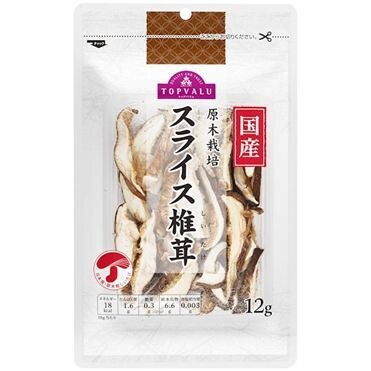 Top Valu „geschnitten Shiitake“ getrockneter Shiitake-Pilz, 12g