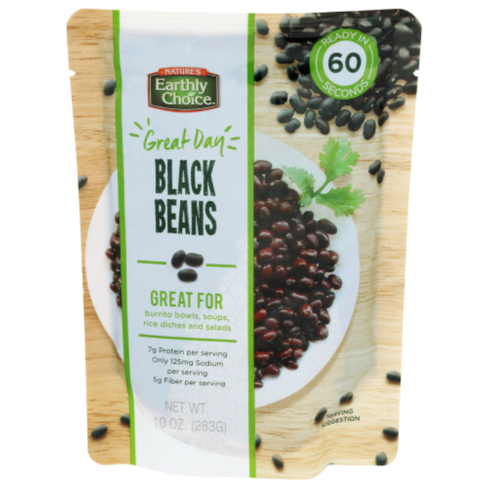 Nature's Earthly Choice Bohnen Schwarz Microwavable 10 Oz – Packung mit 8