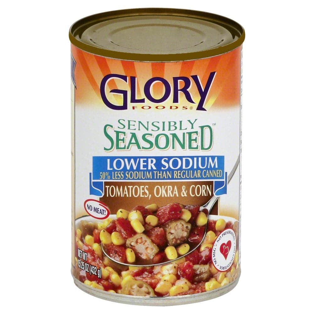 Glory Foods – Sinnlich gewürzte Tomaten Okra und Mais, 15,25 oz