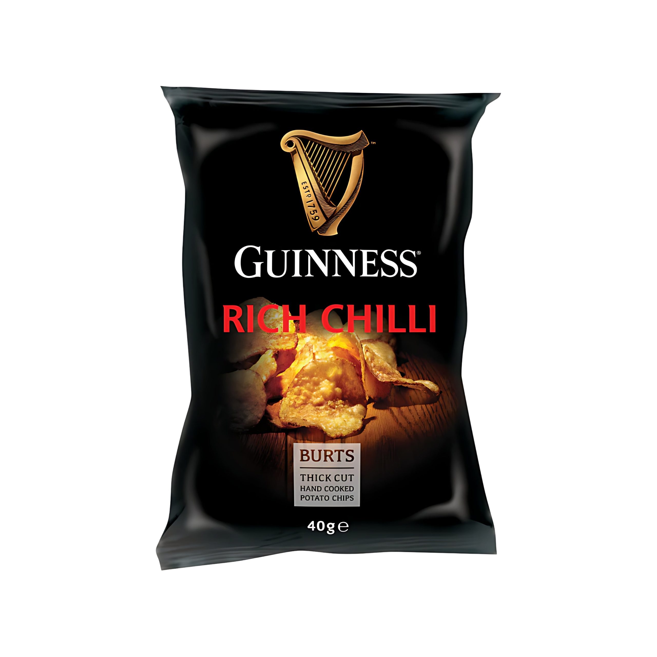 Burts Guinness Rich Chili Kartoffelchips (Großbritannien)
