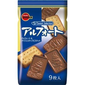 Bourbon, Alfort, Keks, Milch Choco mit Verdauungs-Keks 9 Stück in 1 Tasche