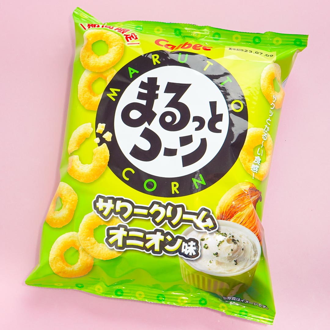 Calbee Marutto Mais Ring Snacks – sauer Creme Zwiebel