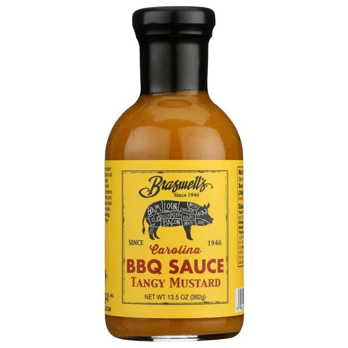 Braswell – Sauce BBQ würzig-säuerlich Senf, 13,5 oz – Packung mit 6 Stück