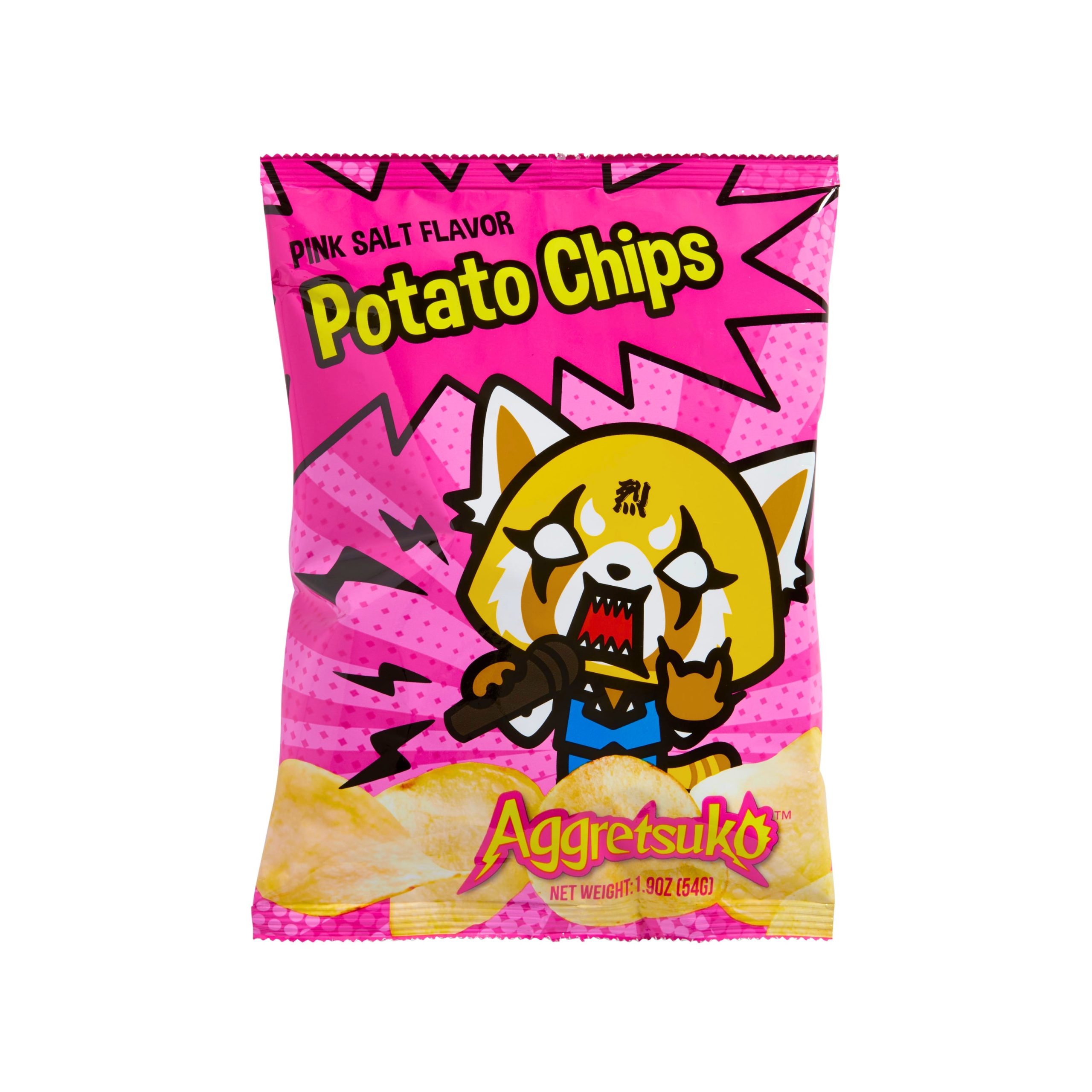 Aggretsuko rosa Salz Geschmack Kartoffelchips (Taiwan)