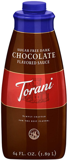 Torani Zuckerfreie dunkle Schokoladensauce, 64 Unzen