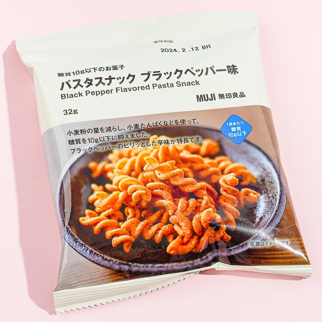 MUJI Schwarzer Pfeffer aromatisiert Pasta Snack