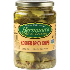 Hermanns – Pickle Kosher Chips 24 Unzen – Packung mit 12