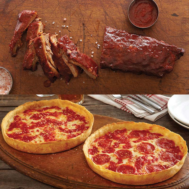 Twin Anchors Baby Rücken Ribs & 2 Lou's Pizzas