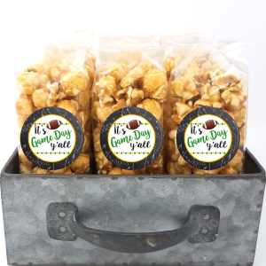 grün und gold – school spirit Popcorn Taschen