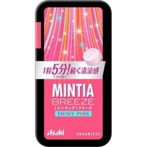 Asahi, Mintia Breeze, Tiny zuckerfrei Tablet Süßigkeiten, Glänzende rosa Geschmack 30 Stück in 1 Packung