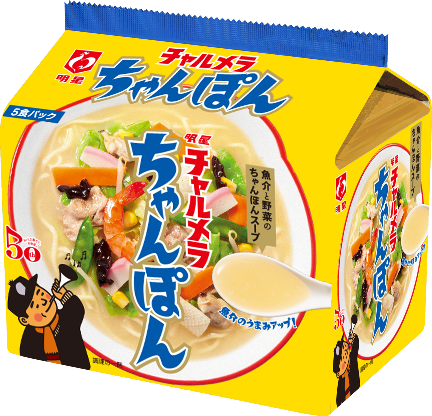 Myojo, Instant Ramen, “Charumera”, Chanpon, 5 Beutel in 1 Packung