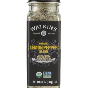 Watkins Gewürz Zitronenpfeffer Mischung Bio 3,6 Unzen – Packung mit 3
