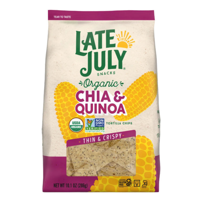 Ende Juli – Tortilla Chips Chia & Quinoa, 10.1 Oz – Packung mit 9 Stück