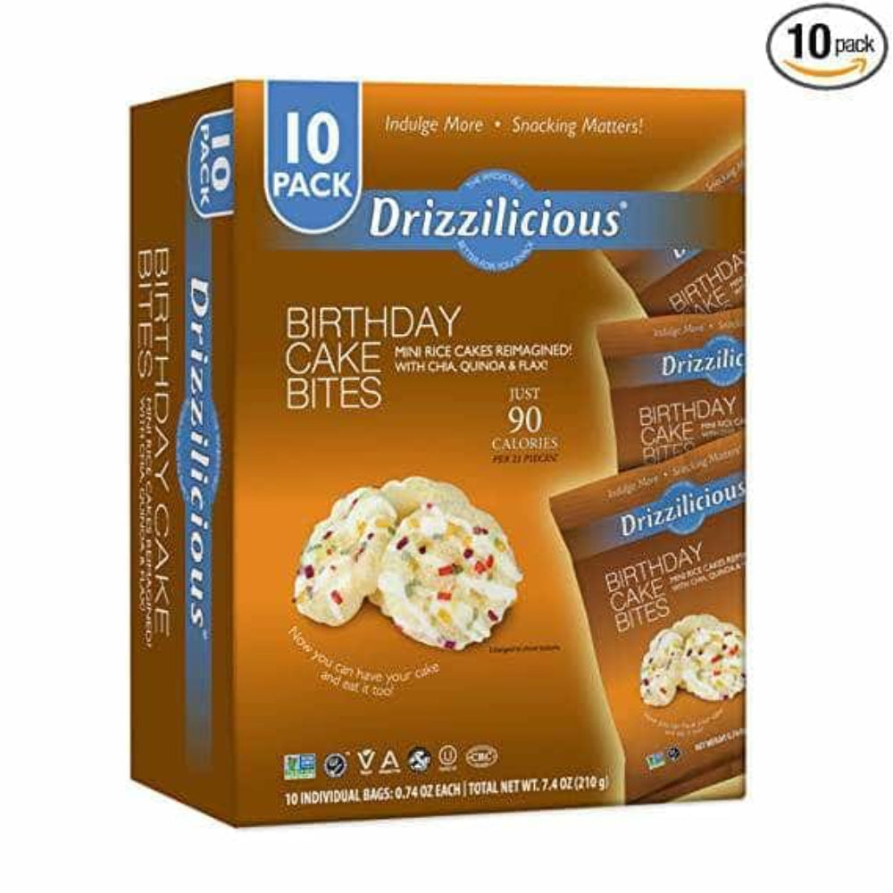 DRIZZILICIOUS – Geburtstagstorte Drizzle Bites 0.74OZ (Packung mit 6)