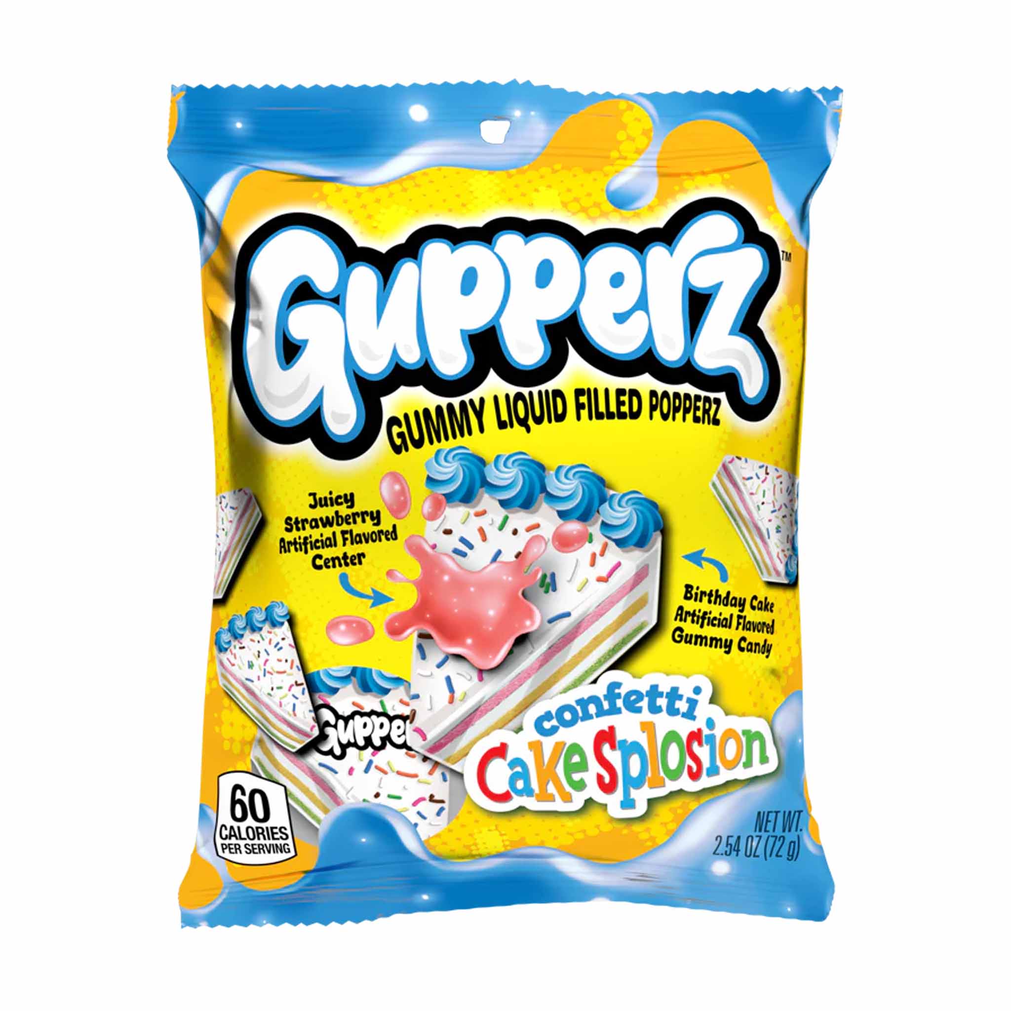 Gupperz Konfetti Kuchenplosion – Gummy Liquid Popperz – 2.54 oz
