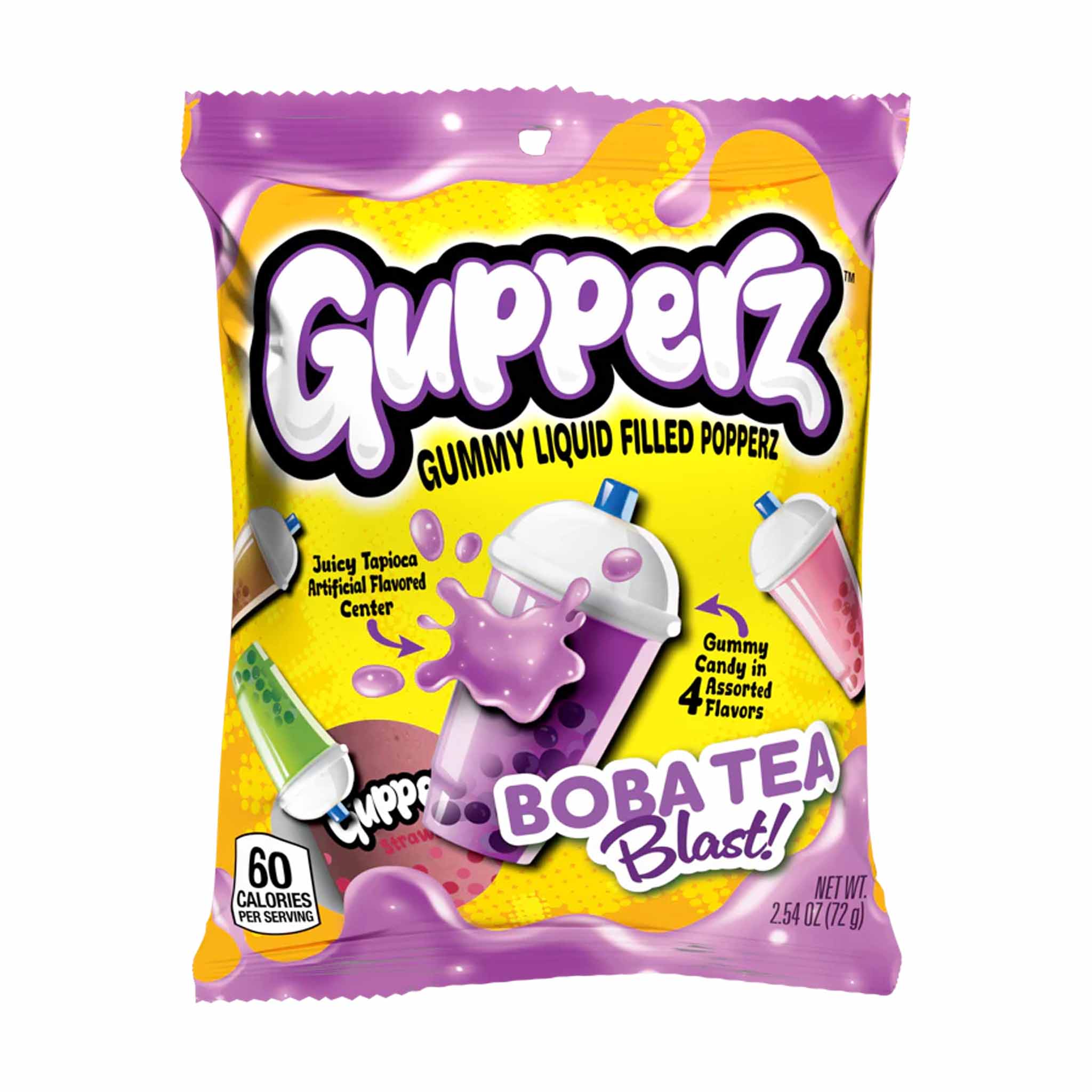 Gupperz Boba Tee Blast! – Gummiflüssigkeit gefüllt Popperz – 2.54 oz