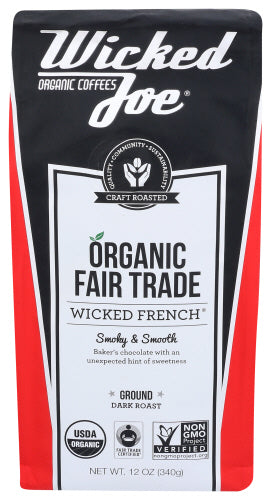 Wicked Joe Kaffee – Wicked French gemahlener Kaffee, 12 Unzen – Packung mit 6 Stück