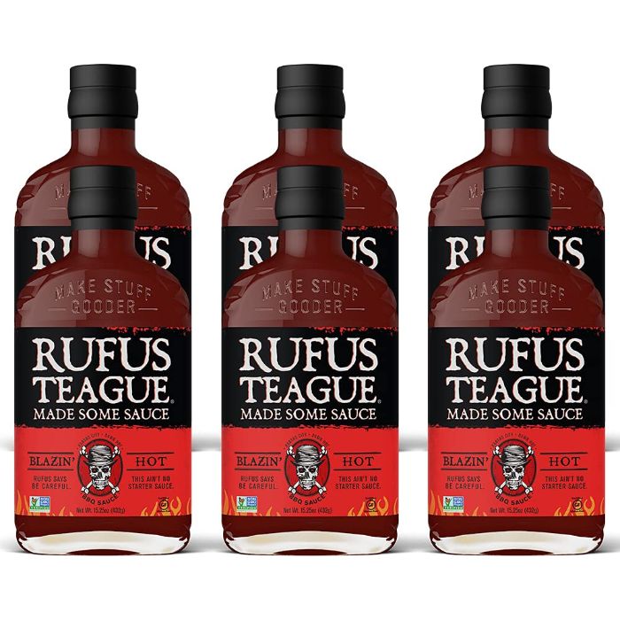Rufus Teague Sauce Bbq Blazin Hot 15.25 Oz – Packung mit 6