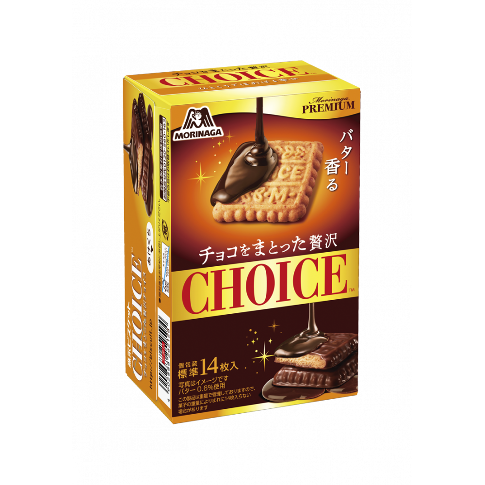 Morinaga “Choice Keks, Schokolade” 14 Stück in 1 Karton, 101g