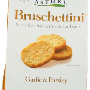 Asturi – Bruschettini Knoblauch & Petersilie, 4,23 Unzen – Packung mit 12 Stück