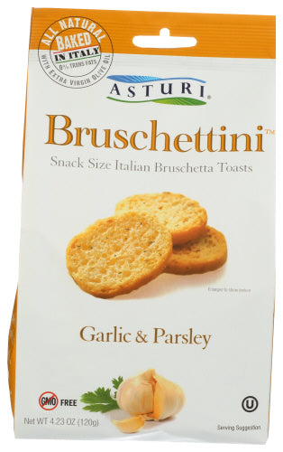 Asturi – Bruschettini Knoblauch & Petersilie, 4.23 OZ – Packung mit 12 Stück