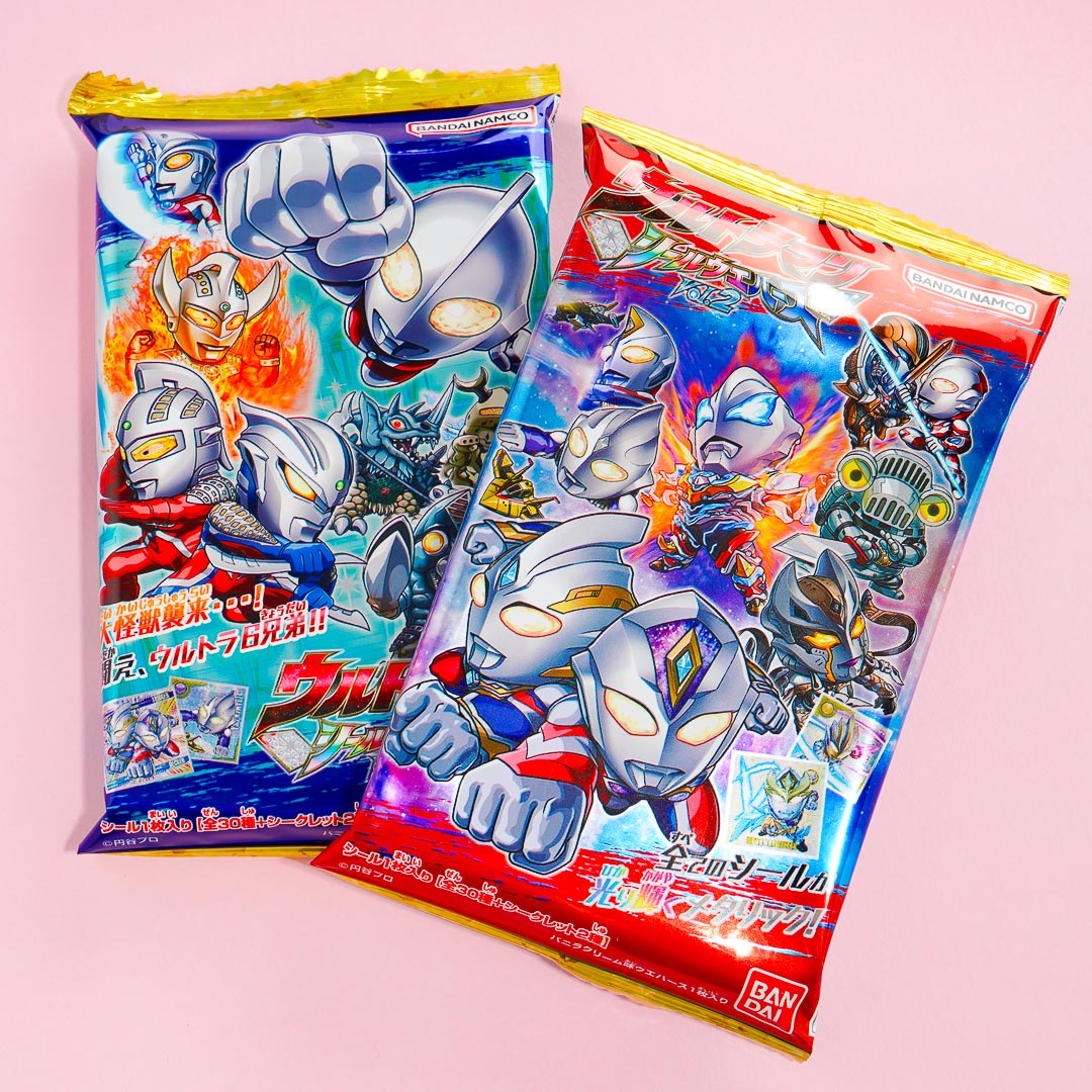 Ultraman Ultra Heroes Vol. 2 Waffel mit Aufkleber