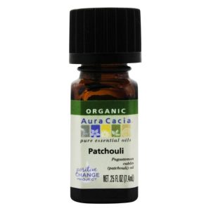 Aura Cacia Ätherisches Öl Bio Patchouli, 0,25 oz – Packung mit 1 Stück