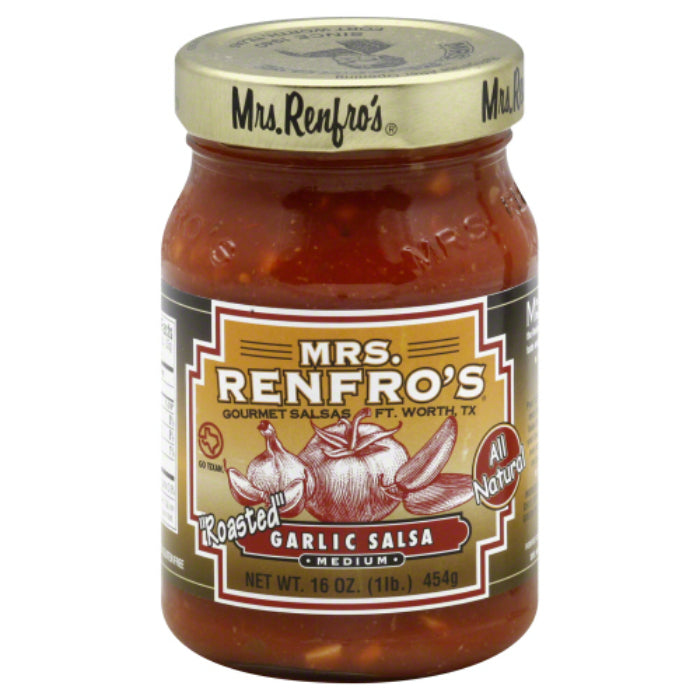 Mrs. Renfro's Salsa Knoblauch 16 Oz – Packung mit 6 Stück