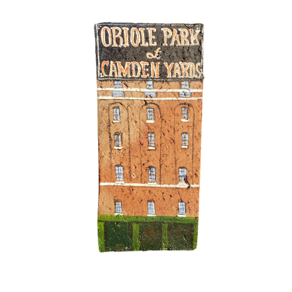 Linda Amtmann Handbemalte Ziegelstein-Oriole Park bei Camden Yards