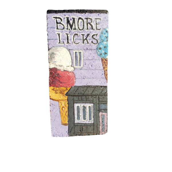 Linda Amtmann Handgemalte Ziegelstein - Bmore Licks