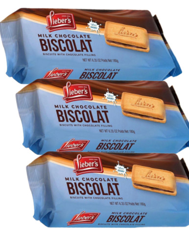 Lieber's Milchschokolade Biscolat, 6,35 oz (3 Stück)