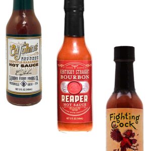 Best of Bourbon Infused scharfe Saucen Geschenk-Set, 3/ . – 5oz